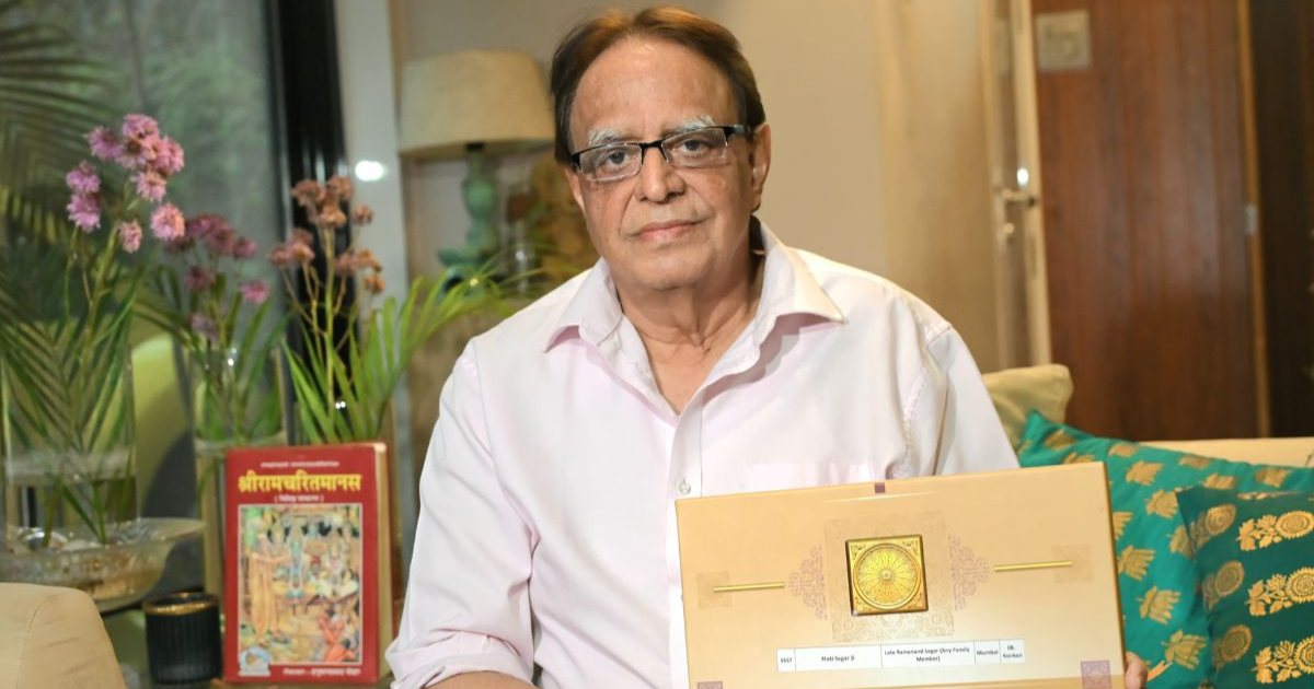 Renowned Series Director Shri Moti Sagar, Youngest Son of Late Dr. Ramanand Sagar, Receives Exclusive Invitation to Ram Temple Consecration Ceremony